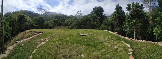 Vue panoramique depuis les terrasses de Bunkuany Tayrona